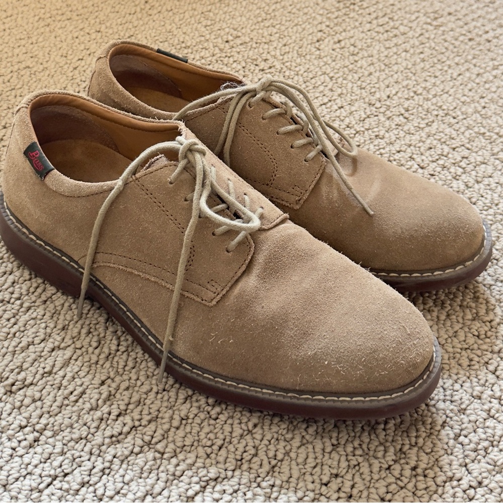Bass Men's Light Brown Suede Oxfords Size 8